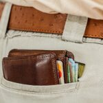 wallet, cash, pocket, credit card, money, purse, leather, currency, male, man, belt, waistband, consumer, wealth, closeup, money, money, money, money, money