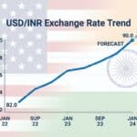 USD to INR exchange rate trend chart for 2025