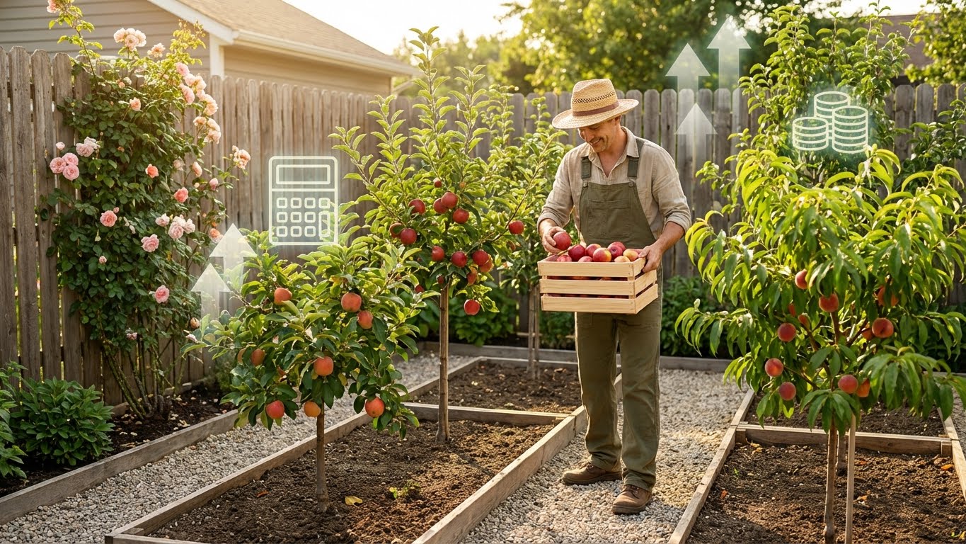backyard orchard long-term investment harvest scene