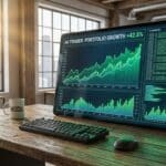 A visual representation of AI trading tools saving time and boosting productivity for modern investors.