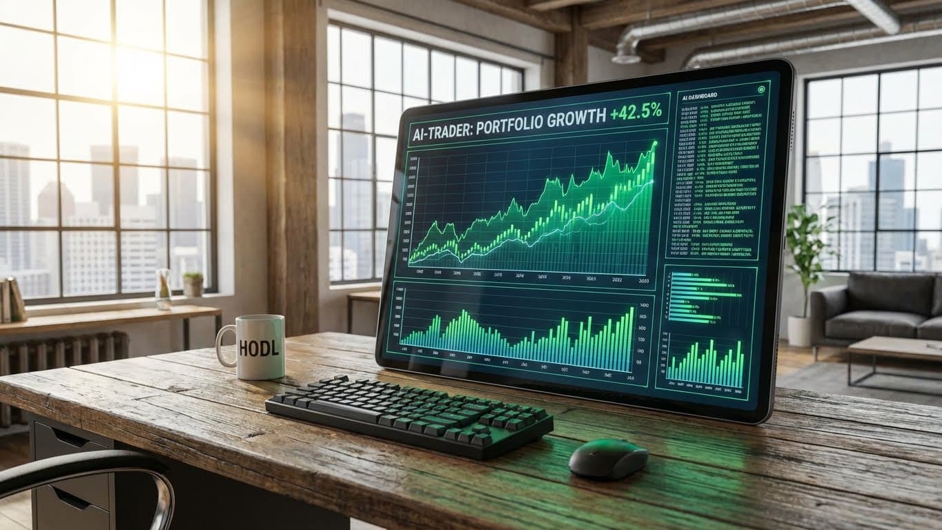A visual representation of AI trading tools saving time and boosting productivity for modern investors.