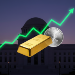 A financial chart depicting the relationship between Fed policy and gold and silver trends in 2026.