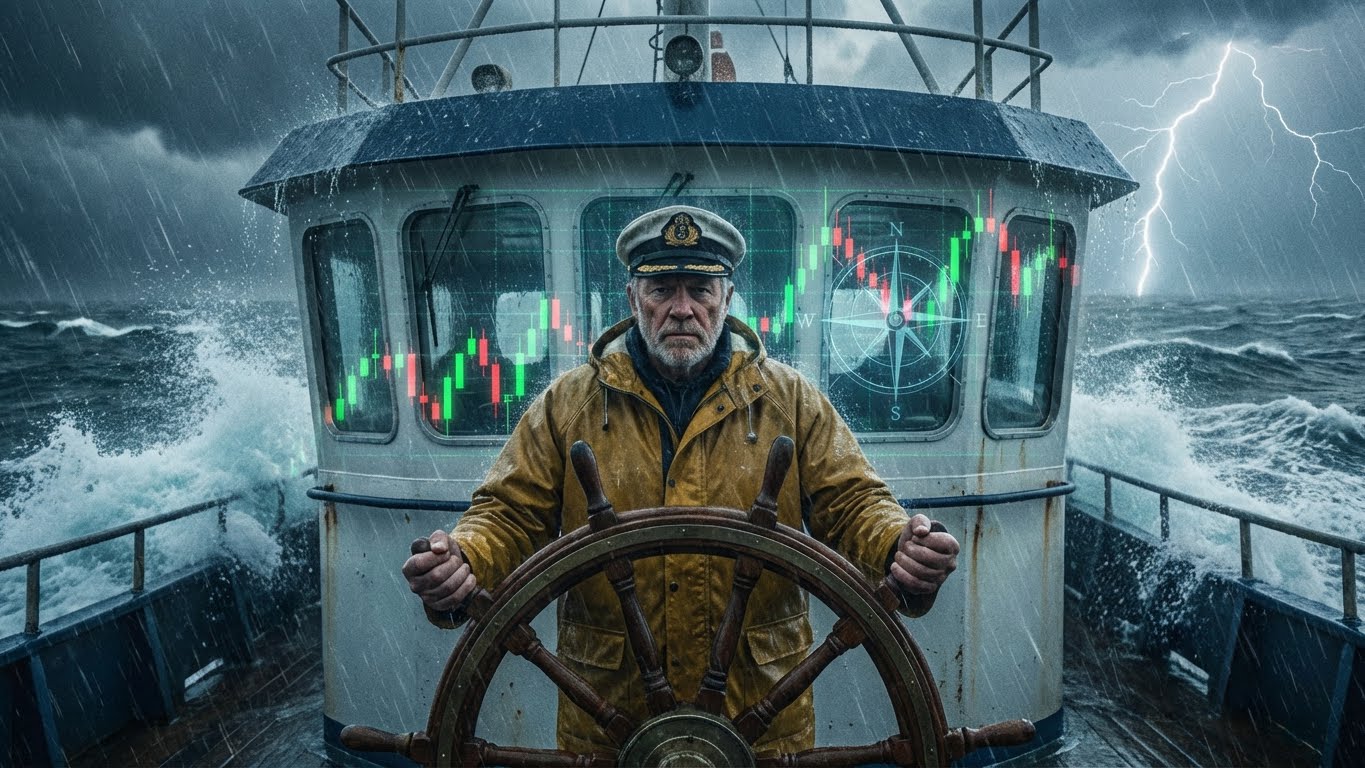 A symbolic guide for managing risk in a volatile stock market during the 2026 economic storm.