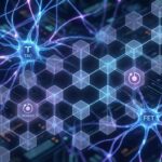 A professional graphic showing the best AI crypto projects to watch in 2026, illustrating the fusion of AI and blockchain technology.