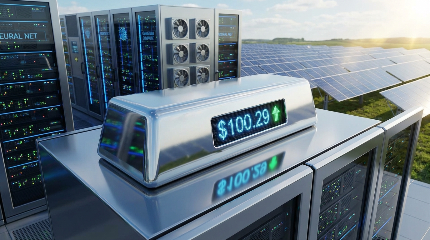 A historic graphic illustrating the moment silver breaks past $100 for first time in 2026.