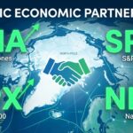 A financial graphic illustrating the rise of the Dow and S&P 500 in the stock market today following the Greenland tariff de-escalation.