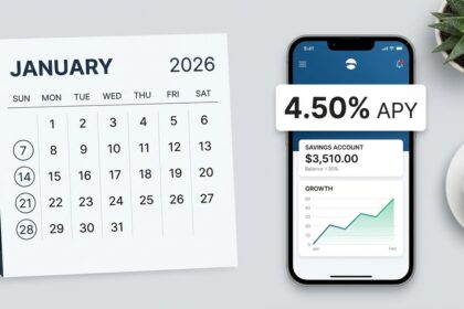 A professional graphic showing the 10 best high-yield savings accounts for January 2026.