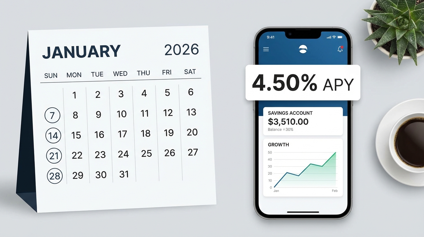 A professional graphic showing the 10 best high-yield savings accounts for January 2026.