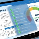 A financial graphic illustrating the 10 tips to improve your credit score in 2026.