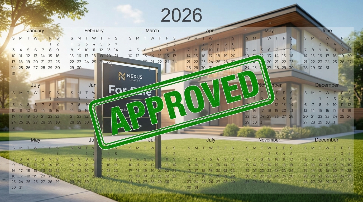 A professional graphic outlining the steps to buy a house in the first half of 2026.