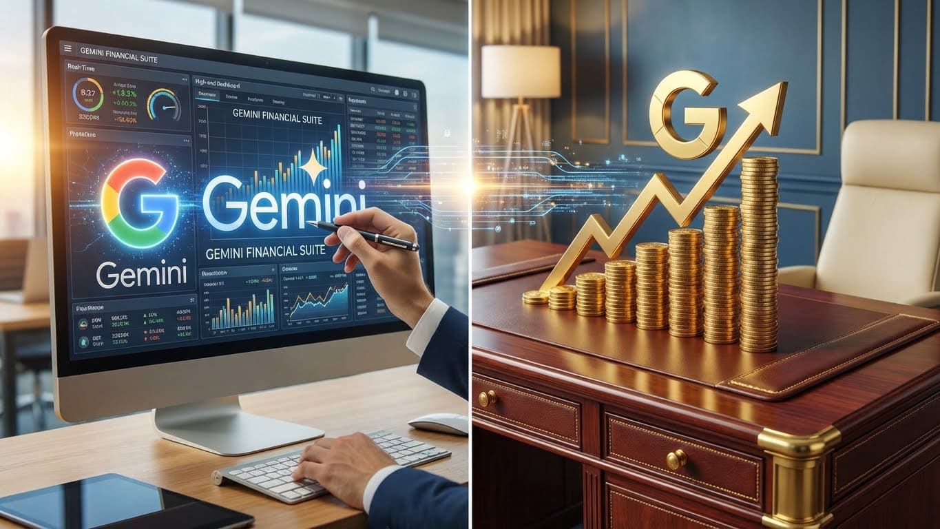 A visual guide to using Google Gemini for wealth building and financial analysis.