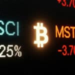 A financial chart showing how MSCI keeps Strategy in its global market index.