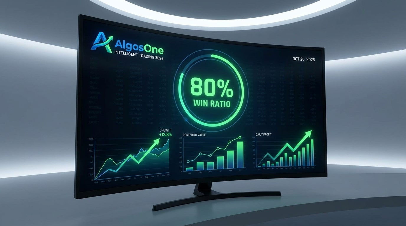 A visual representation of the dashboard and latest reviews of algosone.ai in early 2026.