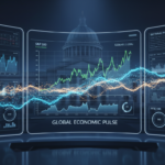 A professional financial dashboard illustrating the various factors shaping the stock market in 2026.