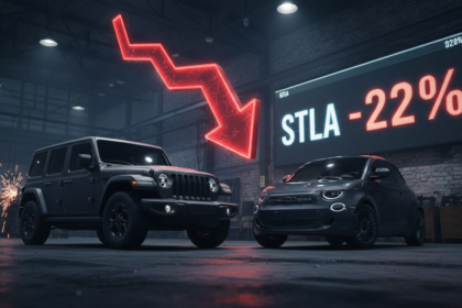 A chart illustrating the impact of the Stellantis EV write-down on global automotive markets.